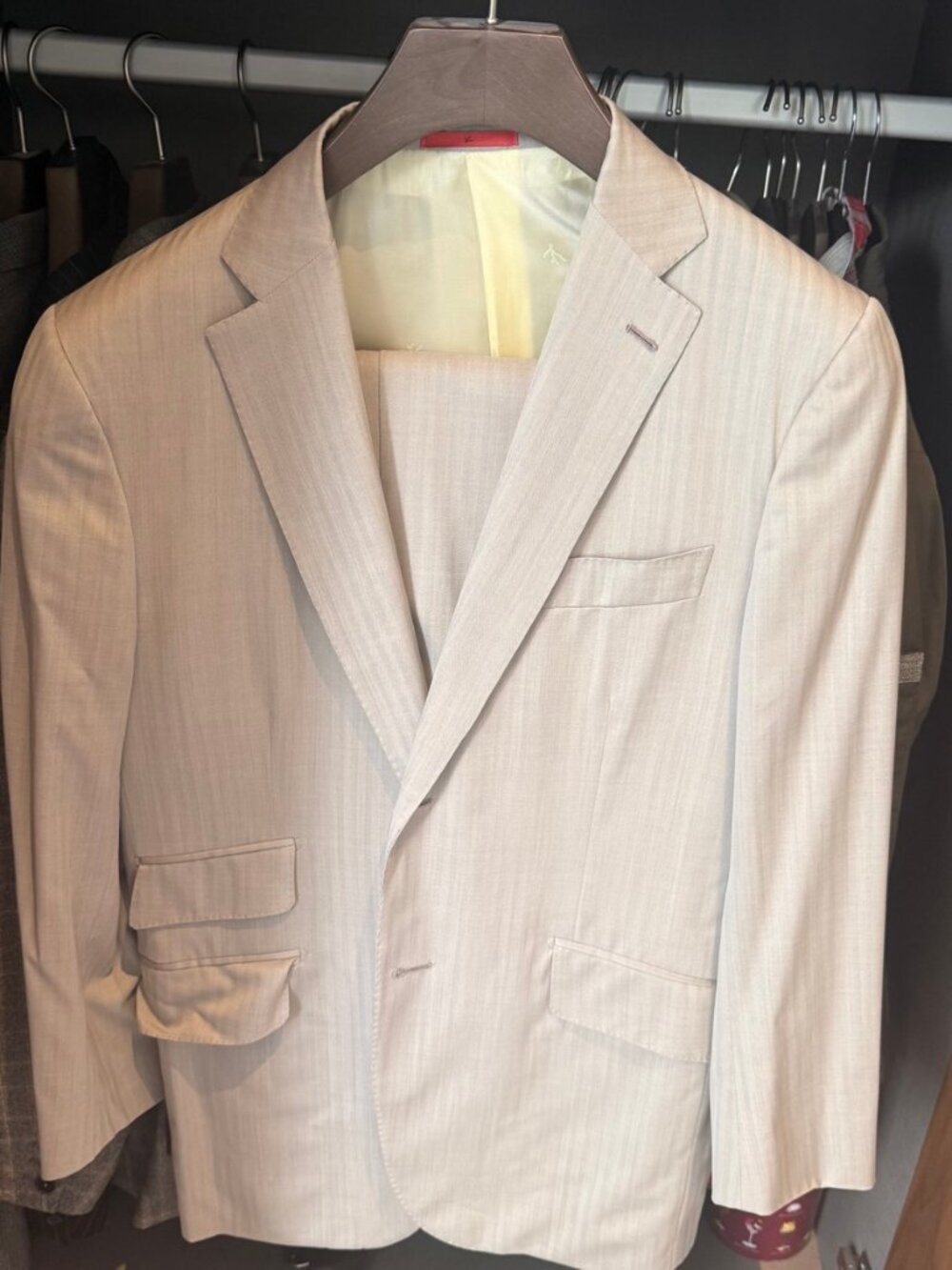Isaia Napoli Men's Beige Sciammeria 160's 2-Piece Suit